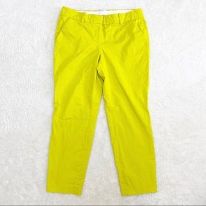 🌹 J Crew Cafe Capris Neon Yellow